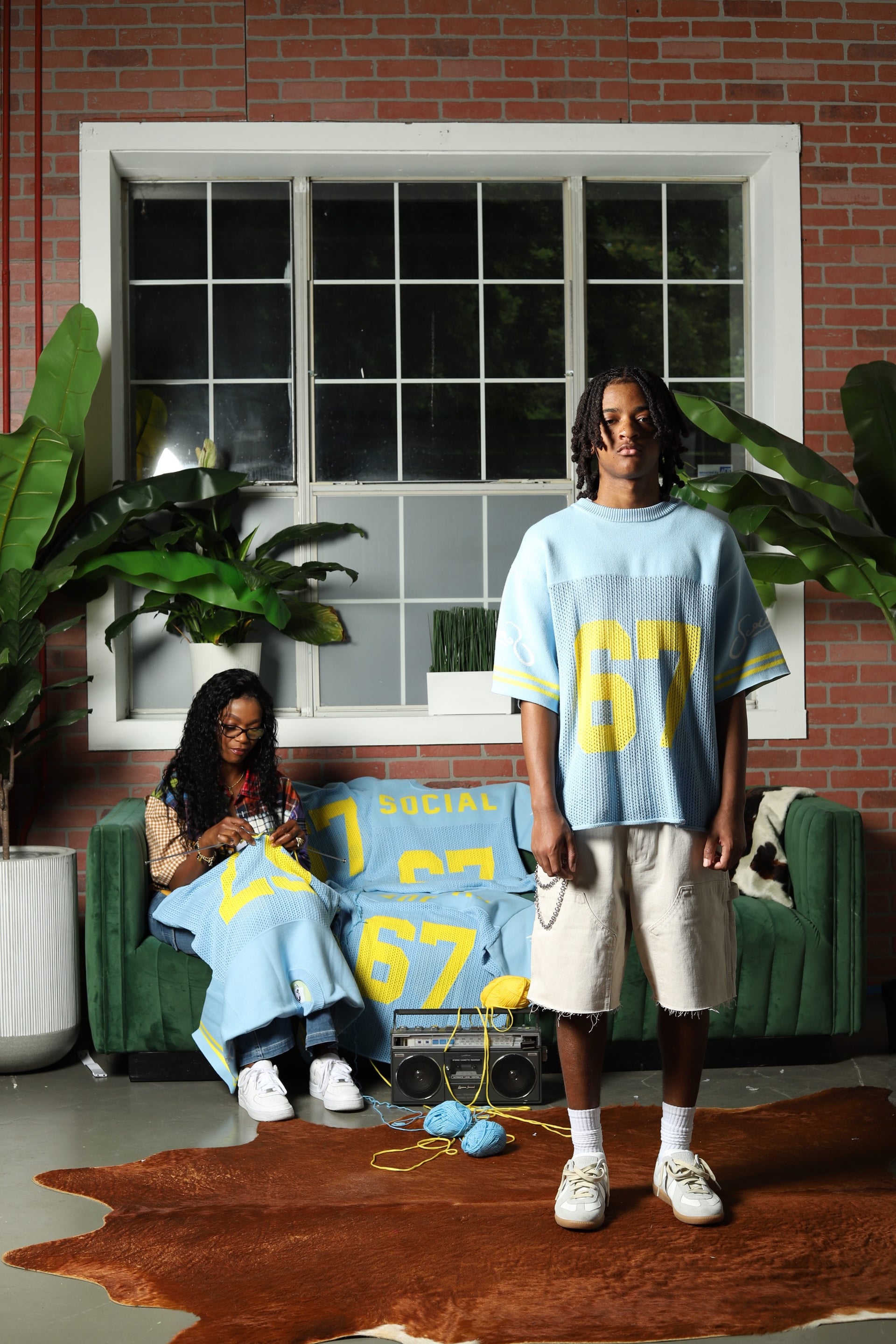(Blue) Sunday 67 Knitted Jersey