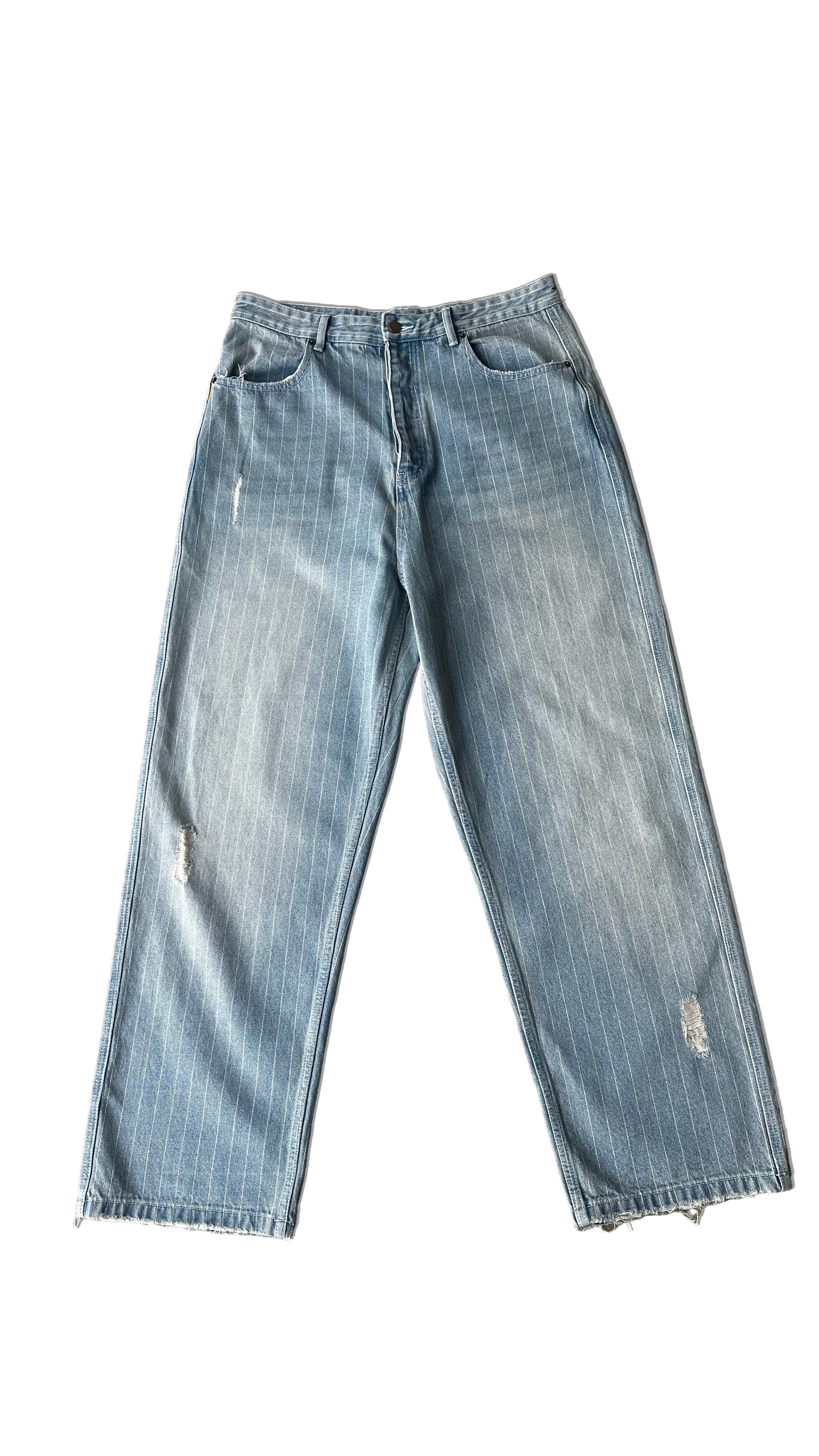 Pin Stripe Denim Jeans