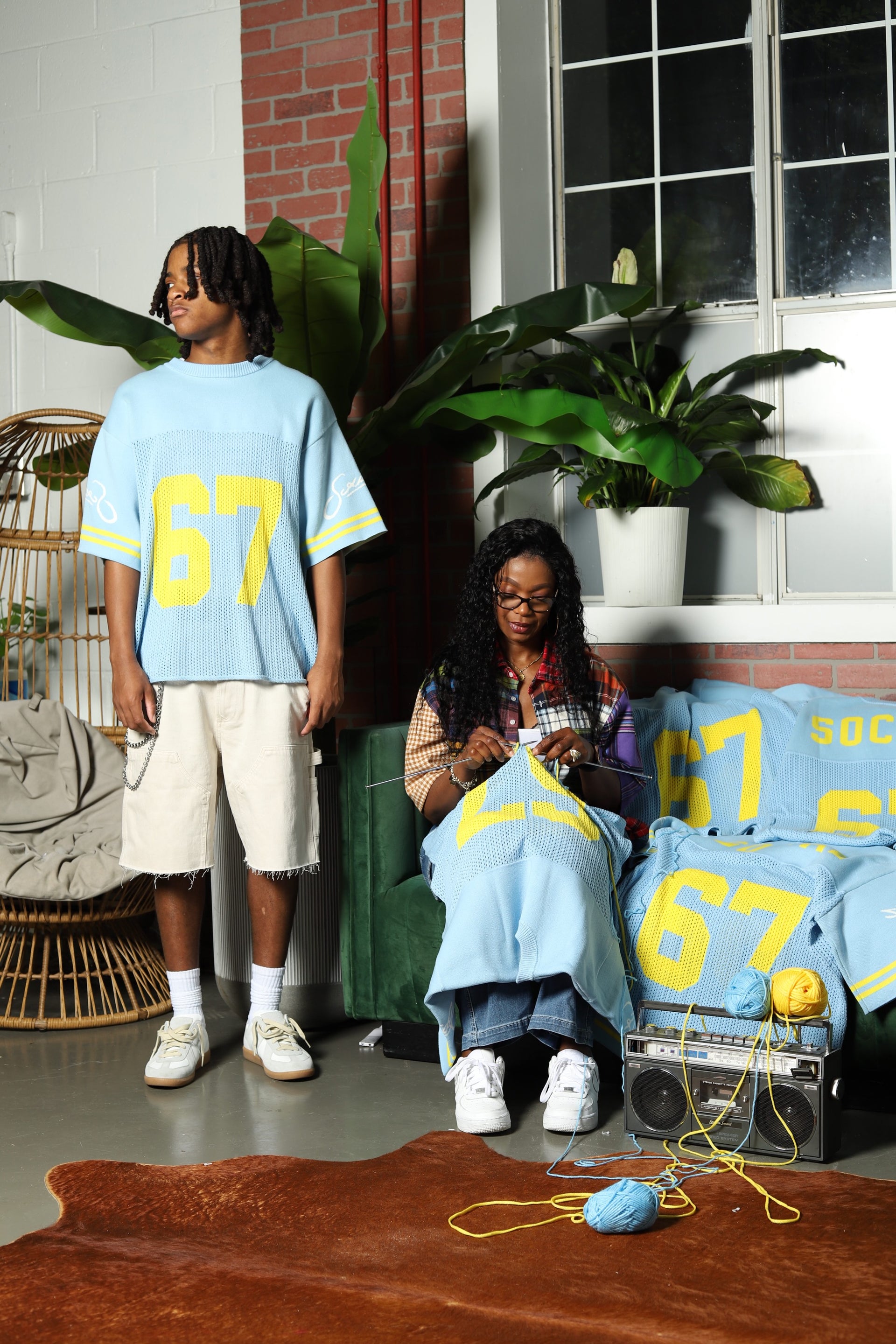 (Blue) Sunday 67 Knitted Jersey
