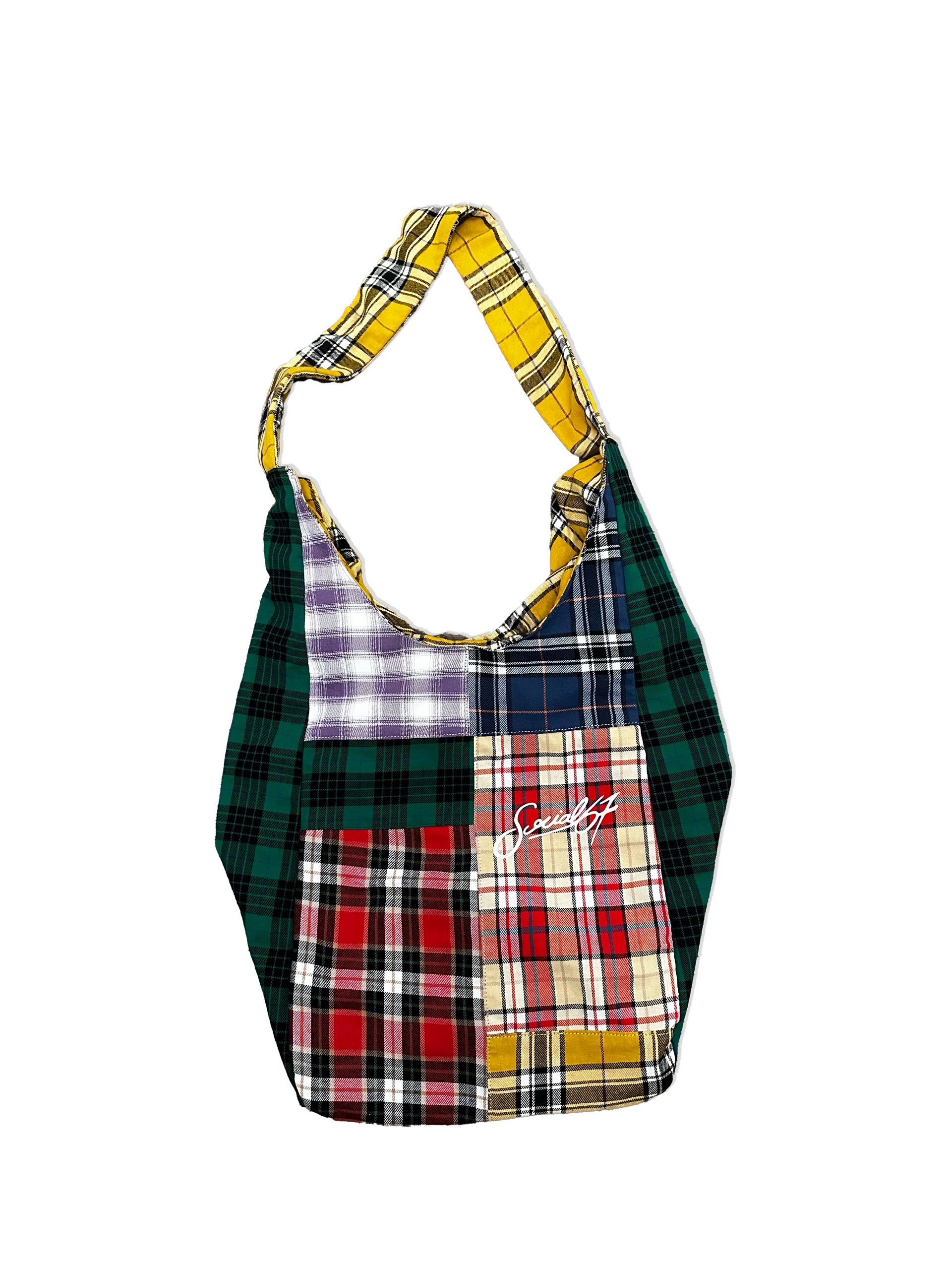 Multi Panel Flannel Tote Bag